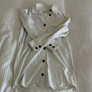 Madewell Light Wash Button-Up Shirt Dress